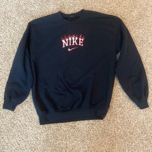 Custom Nike flames sweatshirt